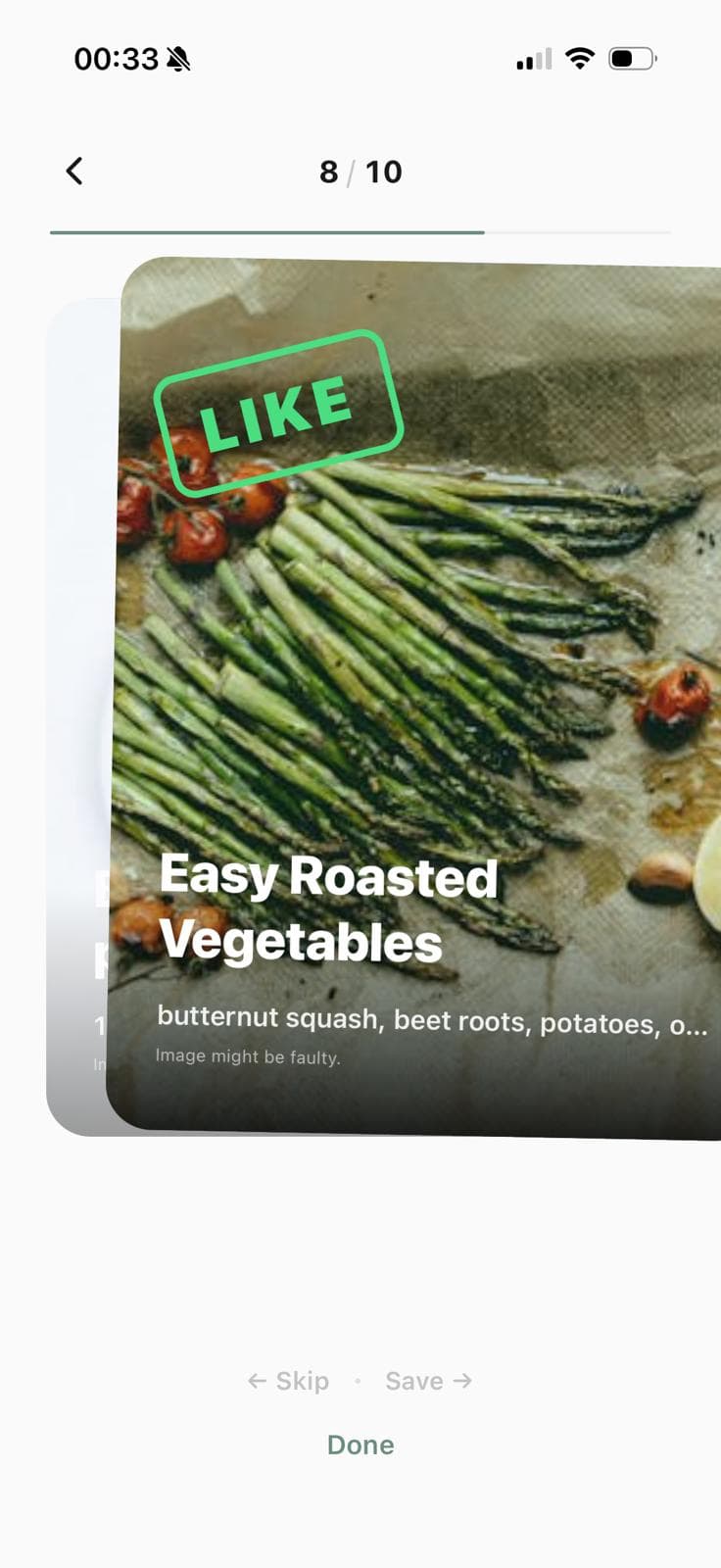 Fridgly recipe ideas screen